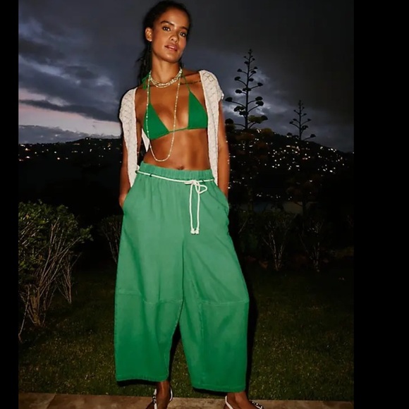 Free People Pants - Free People Kayden Trousers green